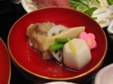 会津地鶏、新筍、野菜焚き合わせ