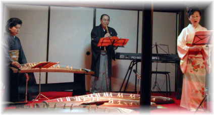 琴と能管の生演奏